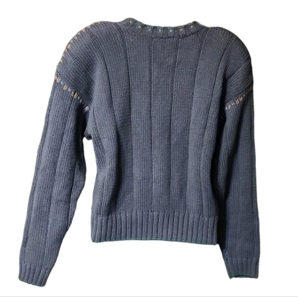 Liz Claiborne Vintage Gray Cable Knit Sweater